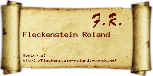 Fleckenstein Roland névjegykártya