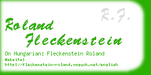 roland fleckenstein business card